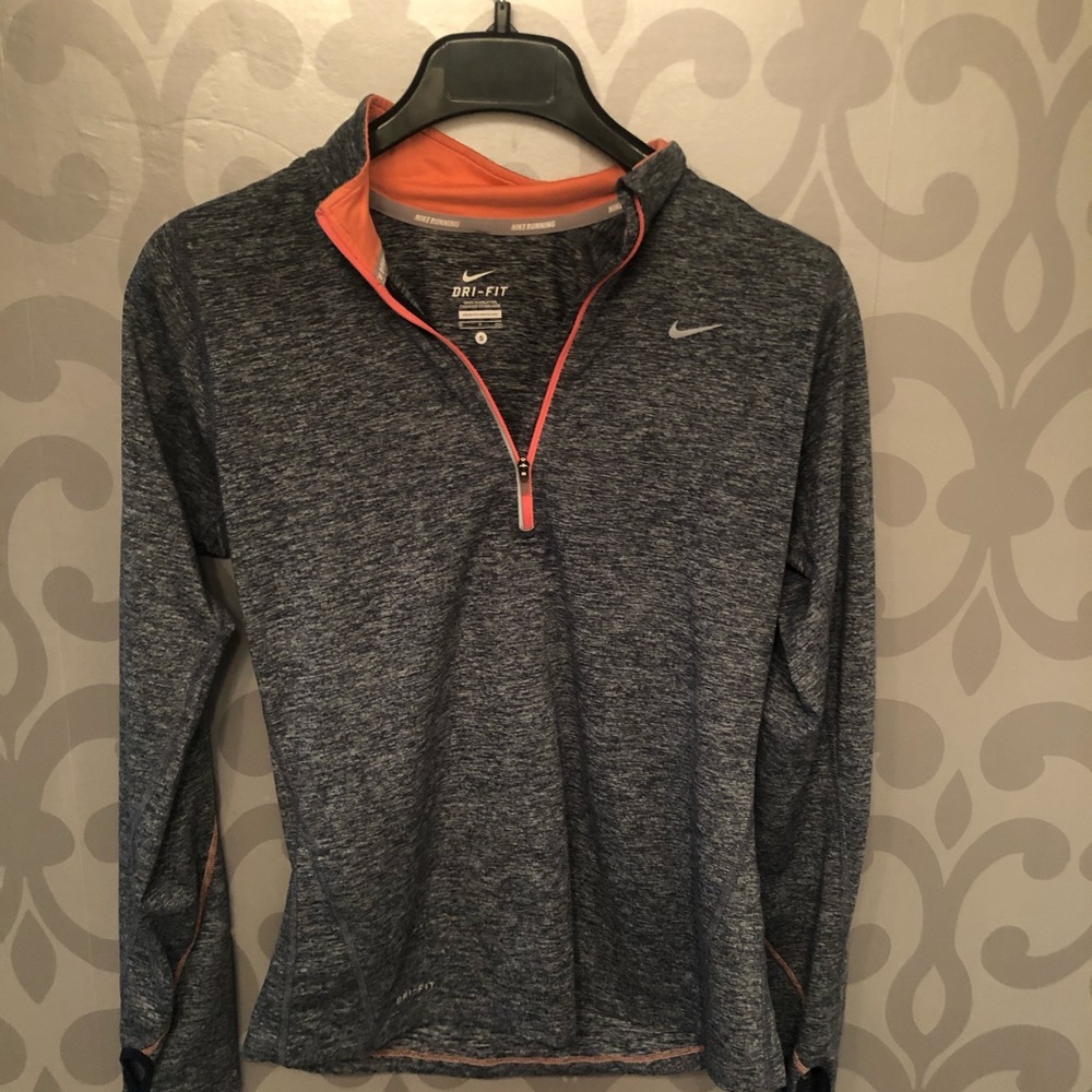 Nike Dri-fit zip hoodie with coral lining
